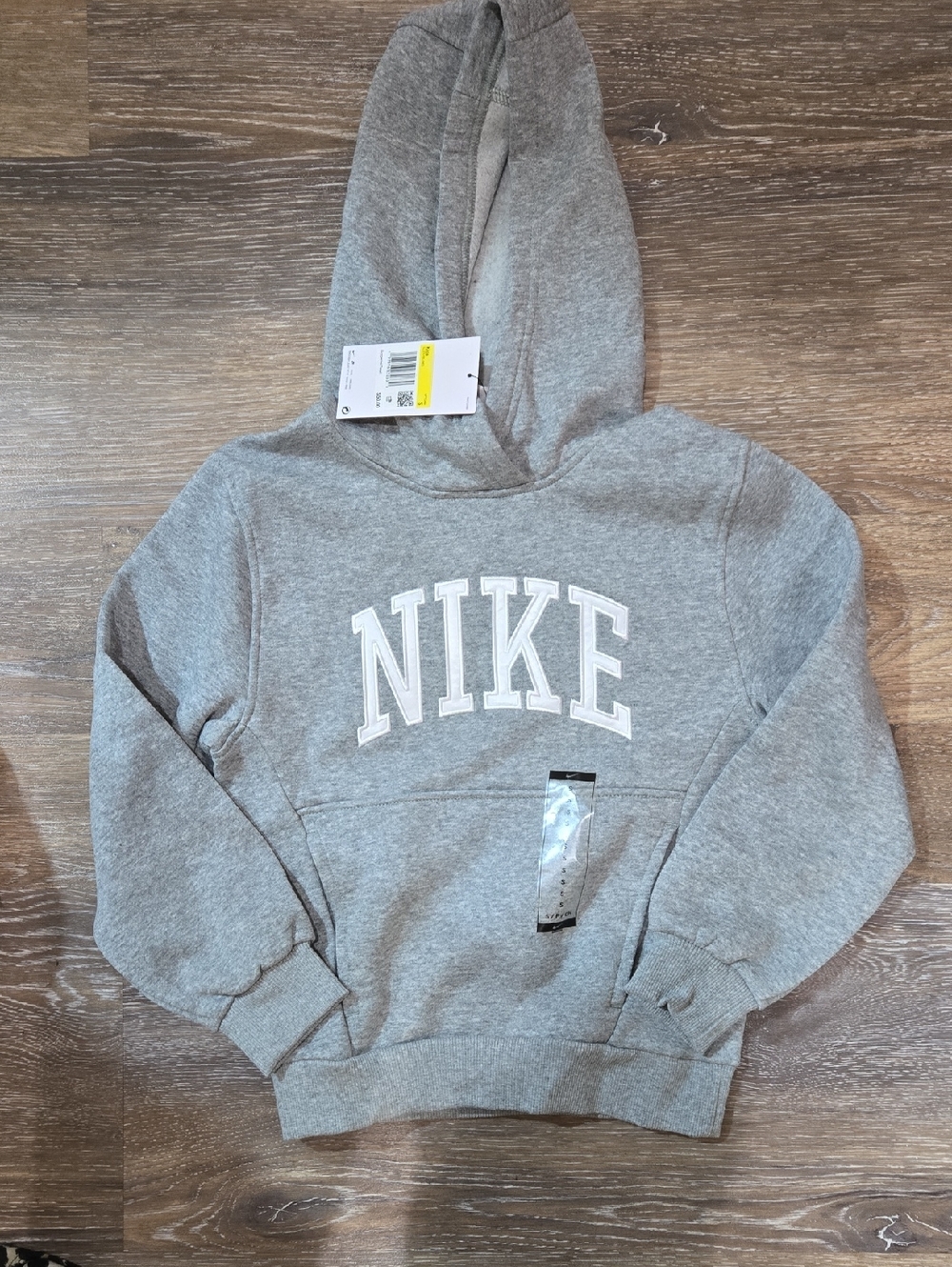 Nike Gray Hoodie with White NIKE Arch